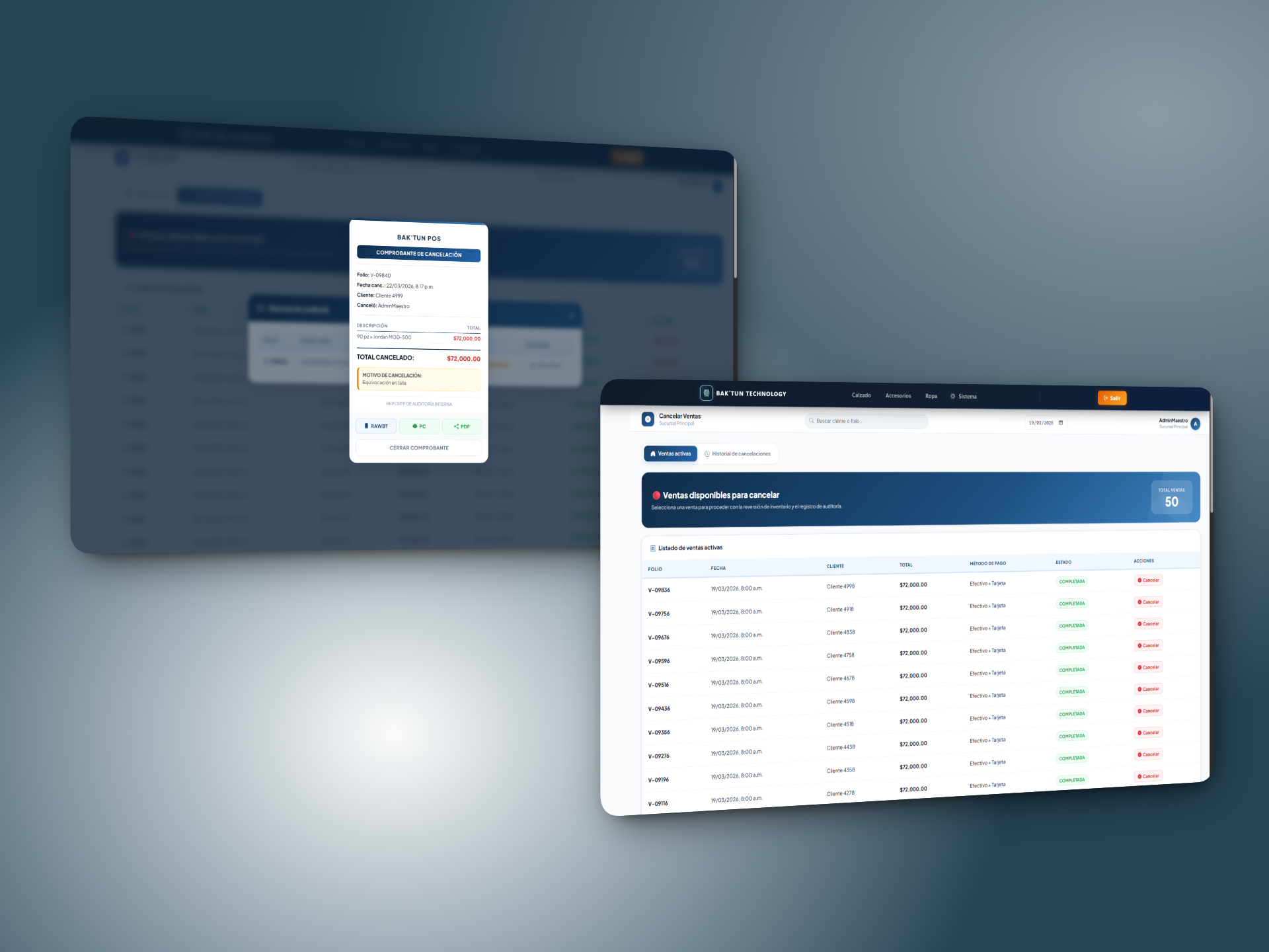 Cancelaciones y Auditoría