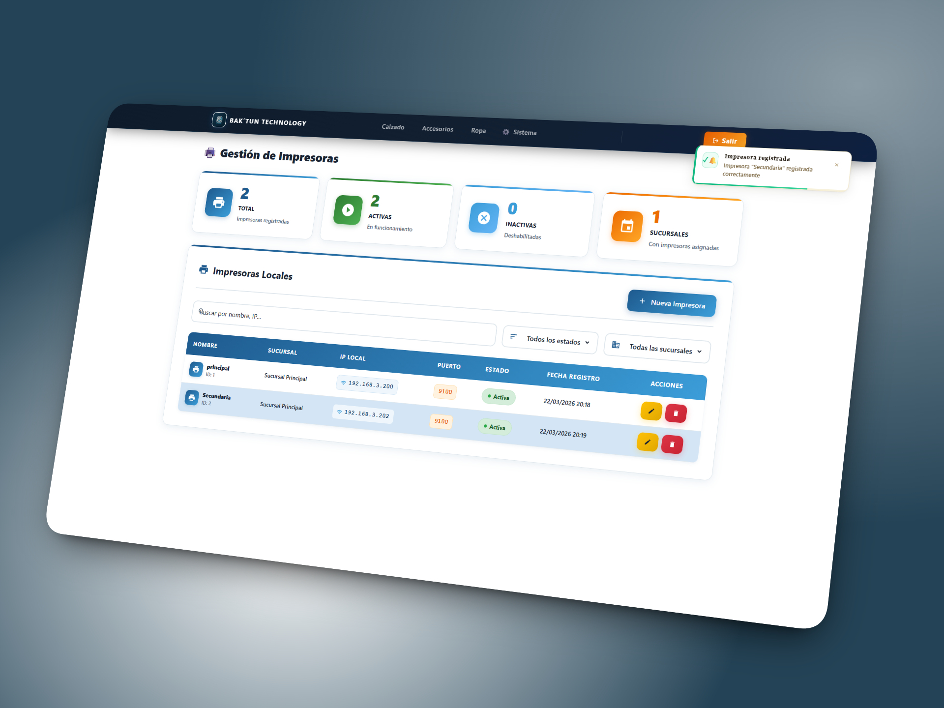 Configuración de Impresión IP